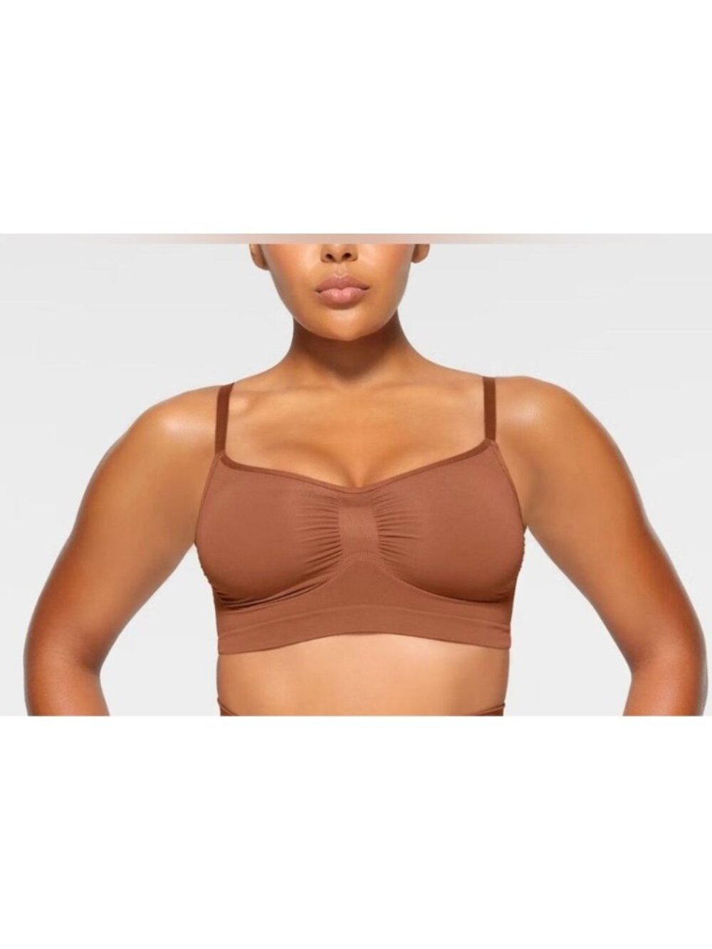 SKIMS LG Seamless Sculpt Bralette in Color: Bronze